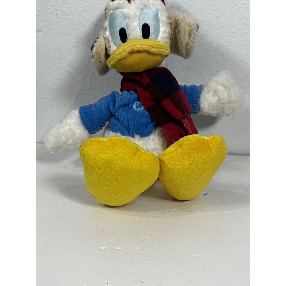 DISNEY DONALD‎ DUCK WINTER WISHES HOLIDAY PLUSH TOY Disney Tags In Pics - Picture 3 of 12